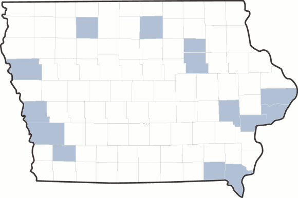 Iowa county map